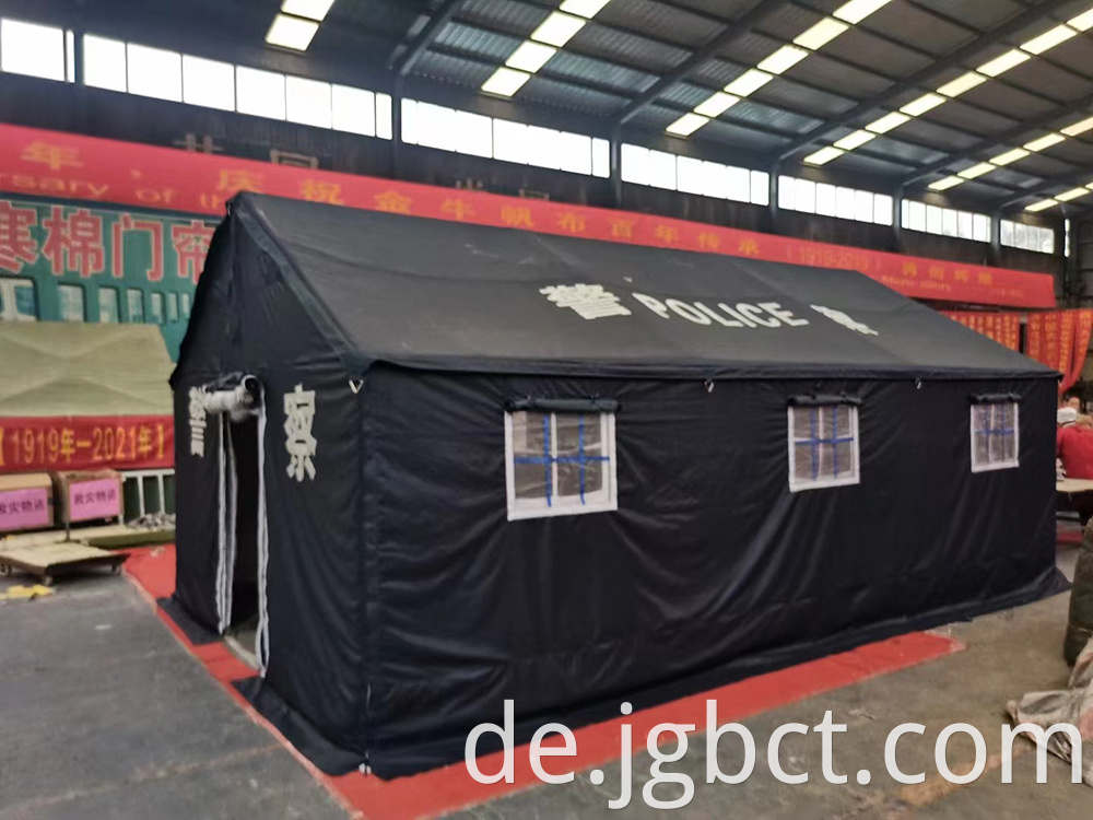 Double decker police canvas tent